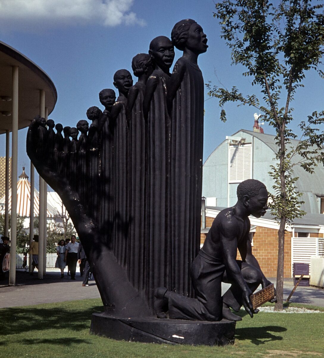 artwork by Augusta Savage titled "Lift Every Voice and Sing"