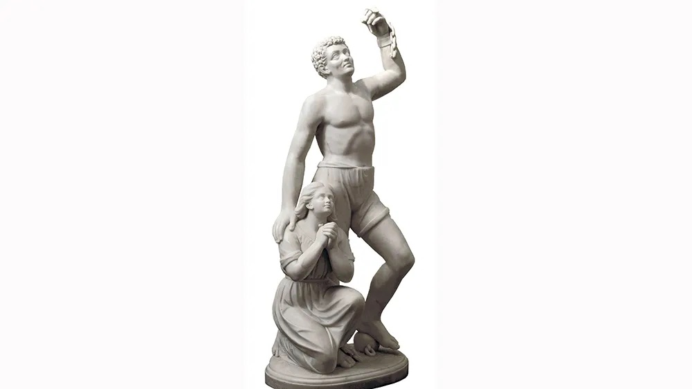 artwork by Edmonia Lewis titled "Forever Free"
