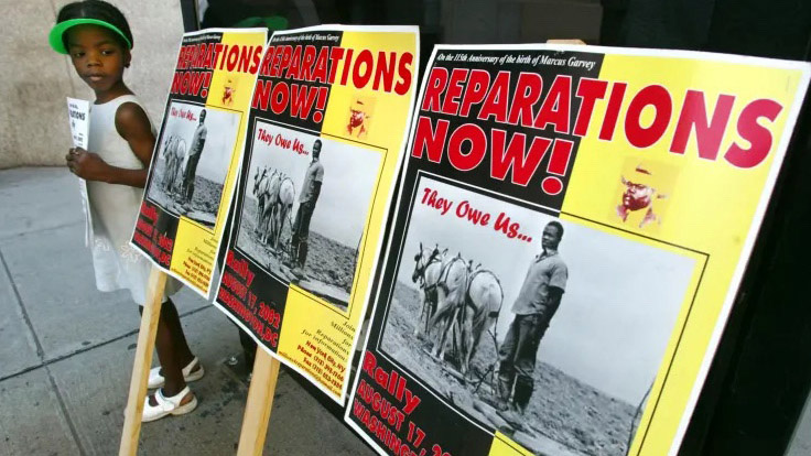 Slavery reparations protest in New York City in 2002 Mario Tama | Getty Images