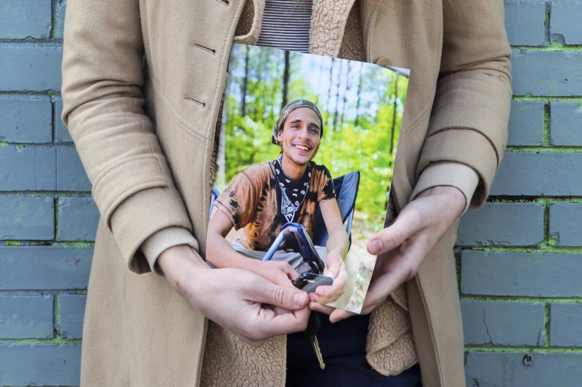 slain environmental activist 'Tortuguita' photograph held by their partner